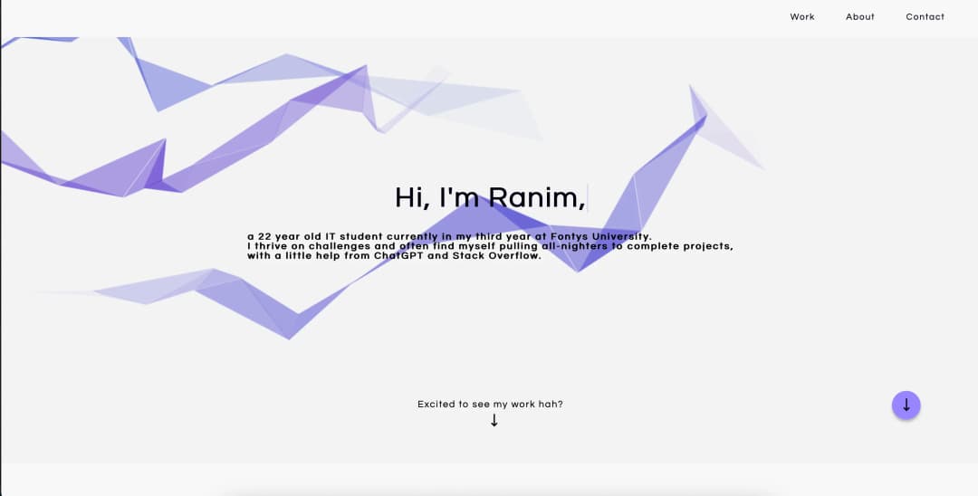 First version of my portfolio