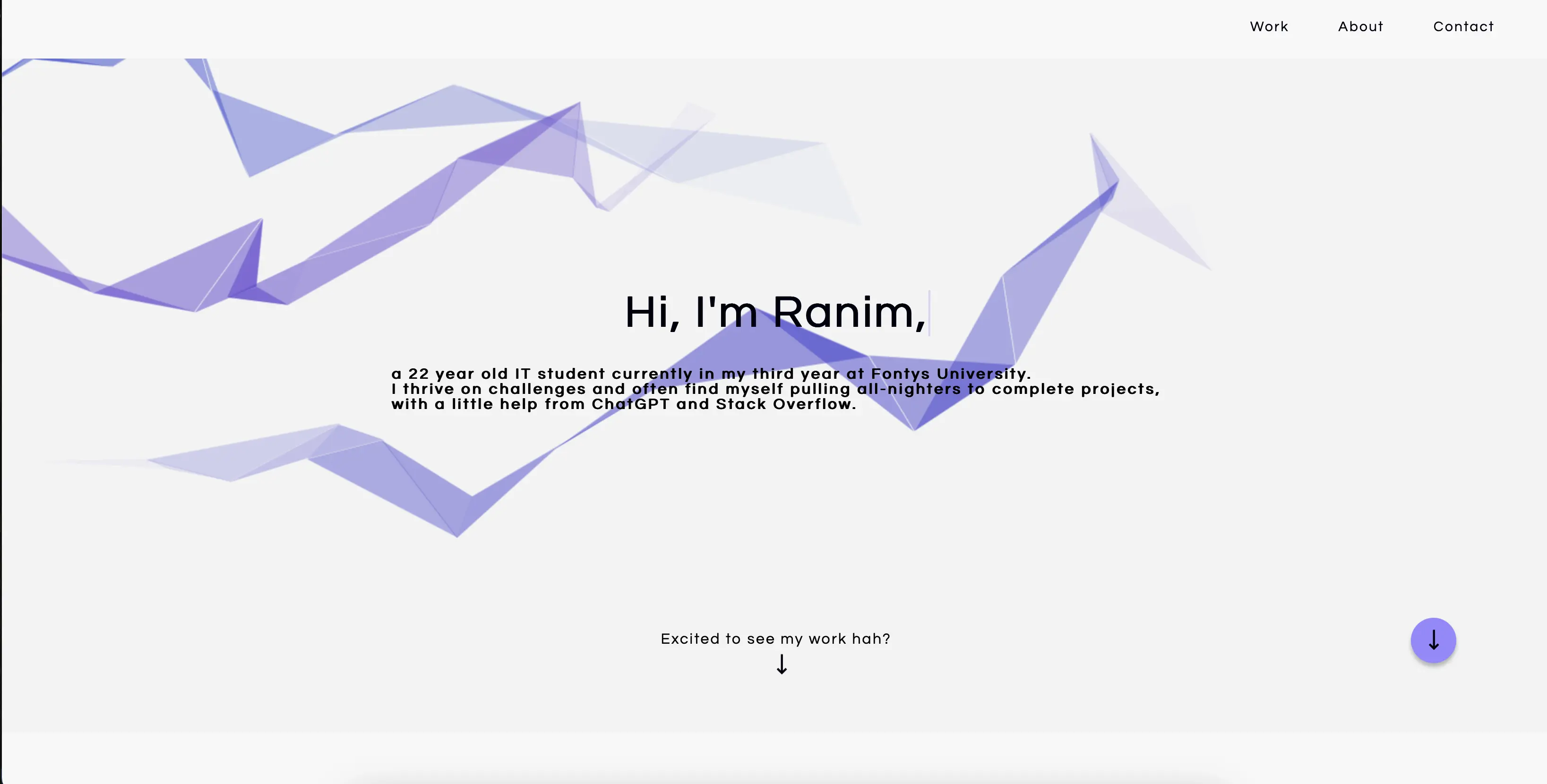 Desktop screenshot 1 from First version of my portfolio