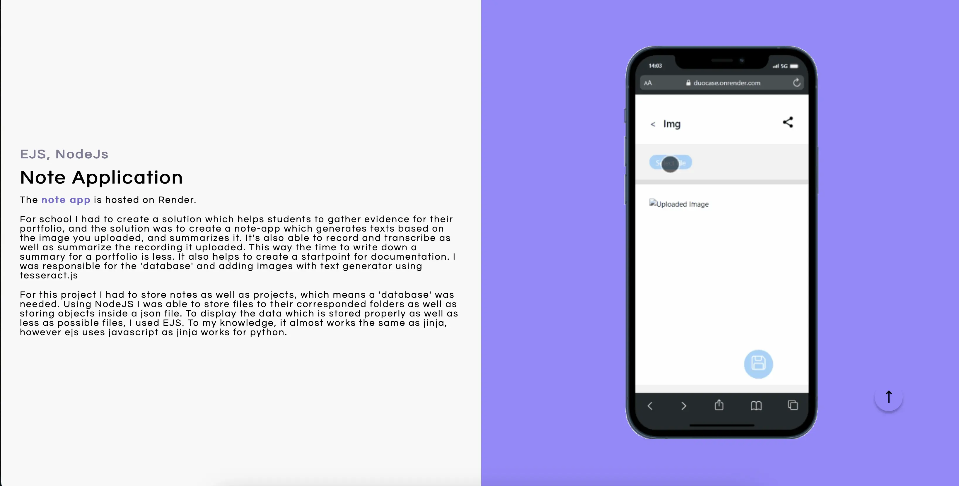 Desktop screenshot 3 from First version of my portfolio